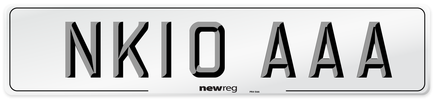 NK10 AAA Number Plate from New Reg